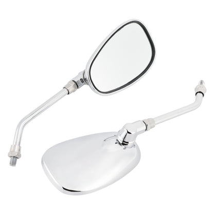 Pair Black M10 Rearview Mirrors For Yamaha V-Star XVS650 1998-2004 XVS1100 00-09