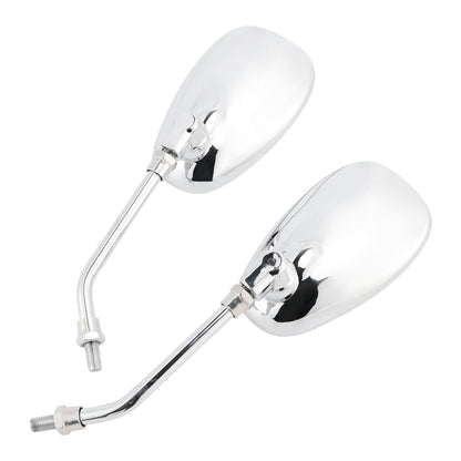 Pair Black M10 Rearview Mirrors For Yamaha V-Star XVS650 1998-2004 XVS1100 00-09