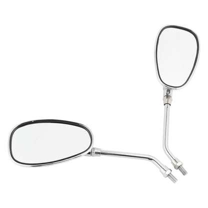 Pair Black M10 Rearview Mirrors For Yamaha V-Star XVS650 1998-2004 XVS1100 00-09