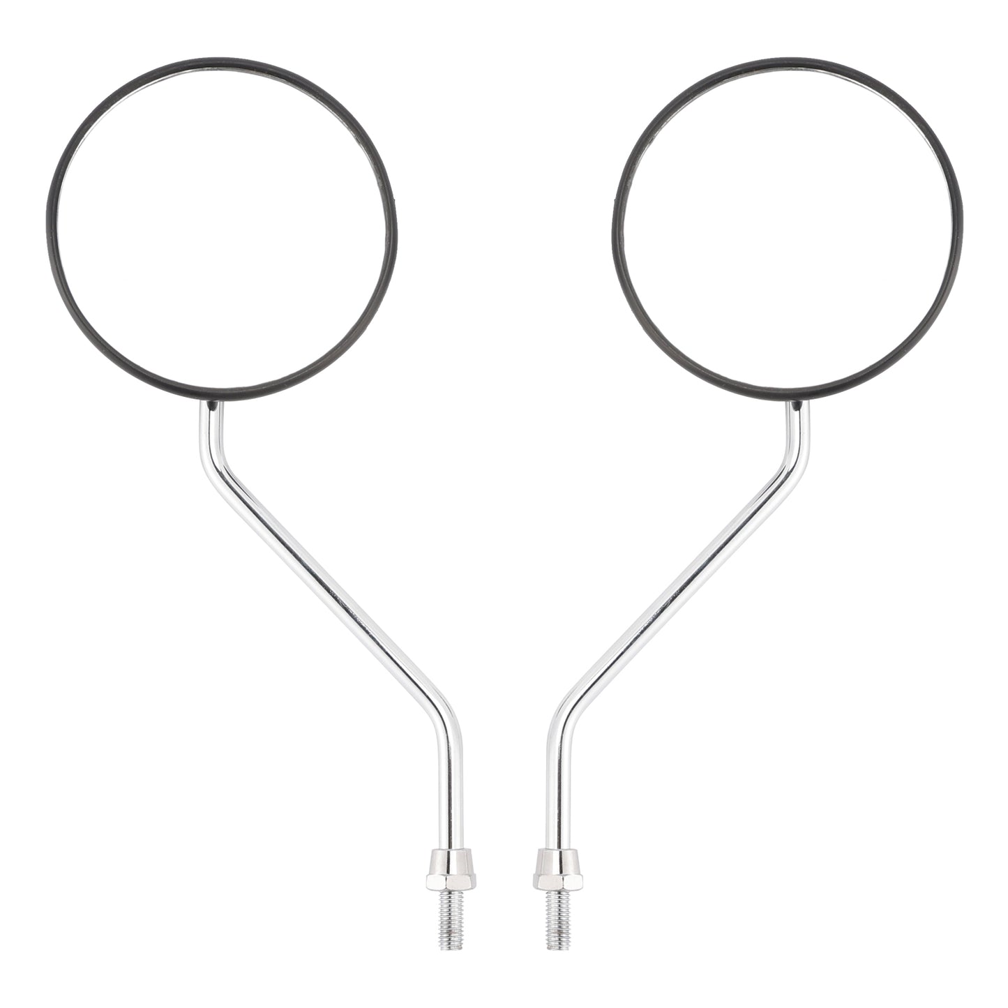 Round Black with Chrome Arm Mirror 8mm For Honda NA/NC/NN/NQ/NX/PA/SE/TG50 C70