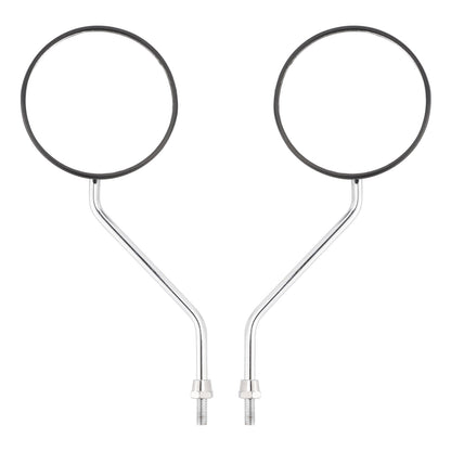 Round Black with Chrome Arm Mirror 8mm For Honda NA/NC/NN/NQ/NX/PA/SE/TG50 C70