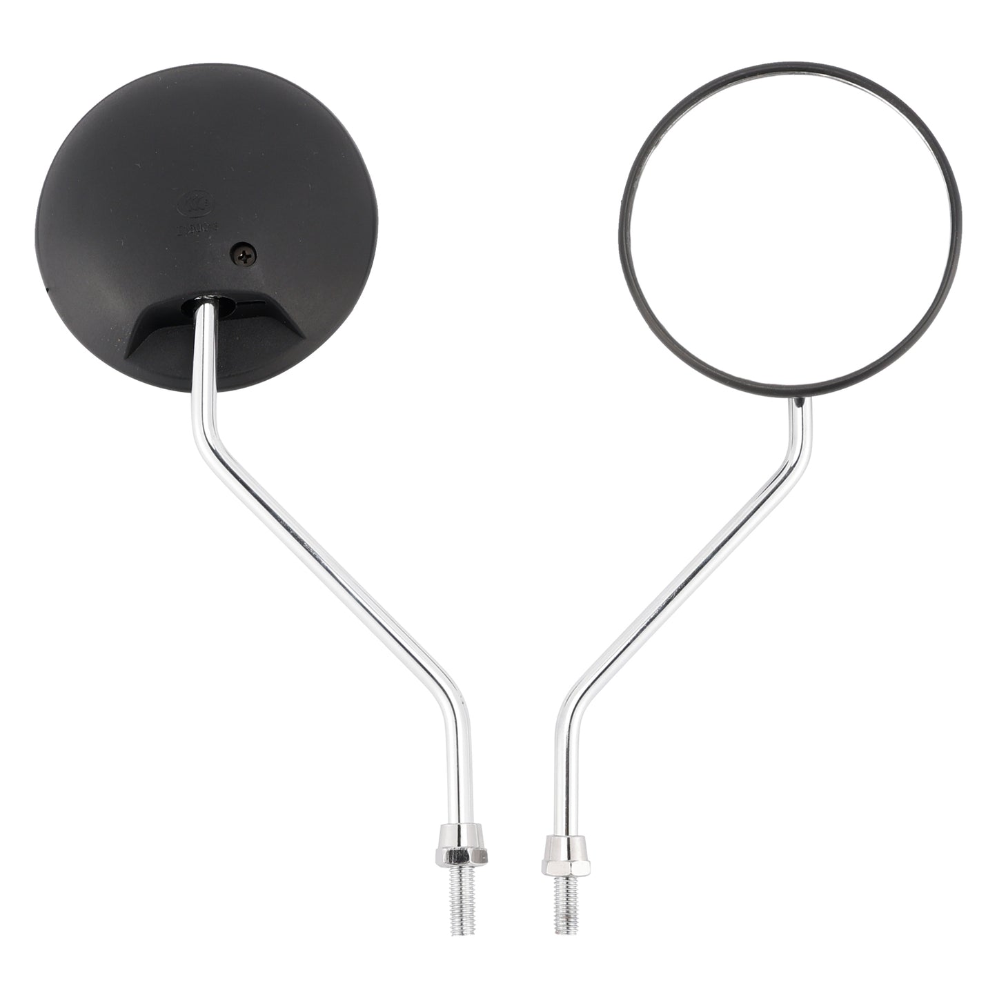 Round Black with Chrome Arm Mirror 8mm For Honda NA/NC/NN/NQ/NX/PA/SE/TG50 C70