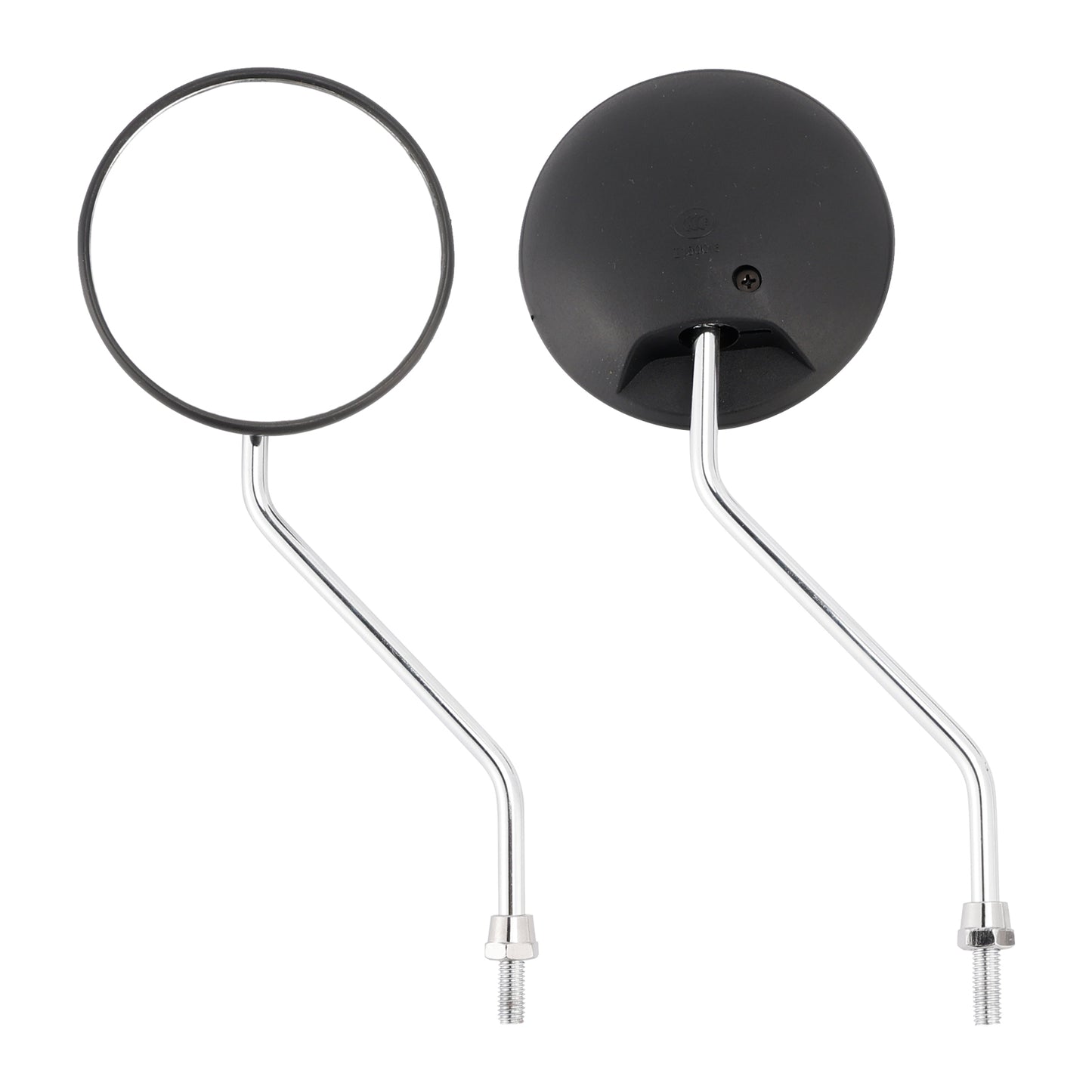 Round Black with Chrome Arm Mirror 8mm For Honda NA/NC/NN/NQ/NX/PA/SE/TG50 C70