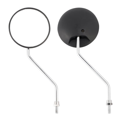 Round Black with Chrome Arm Mirror 8mm For Honda NA/NC/NN/NQ/NX/PA/SE/TG50 C70