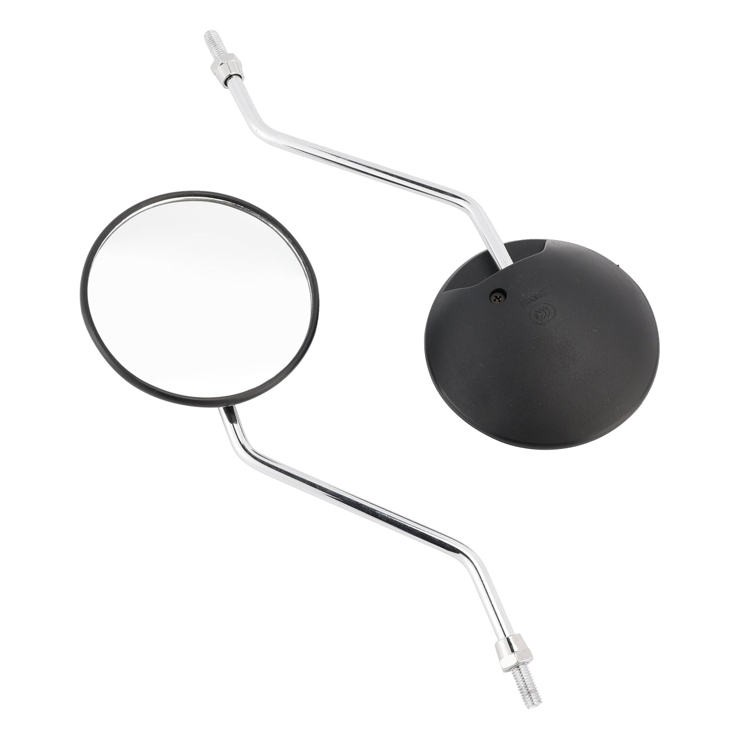 Round Black with Chrome Arm Mirror 8mm For Honda NA/NC/NN/NQ/NX/PA/SE/TG50 C70