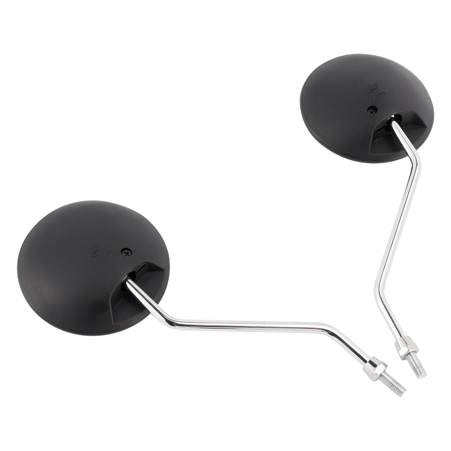 Round Black with Chrome Arm Mirror 8mm For Honda NA/NC/NN/NQ/NX/PA/SE/TG50 C70