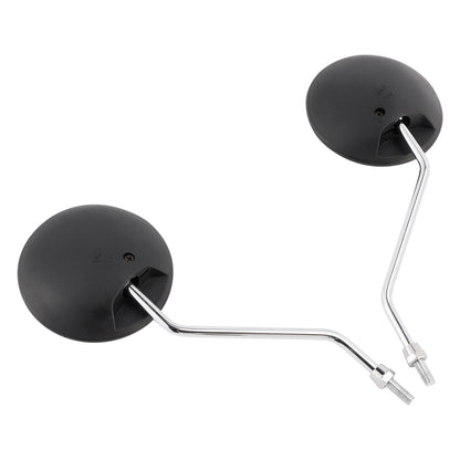 Round Black with Chrome Arm Mirror 8mm For Honda NA/NC/NN/NQ/NX/PA/SE/TG50 C70