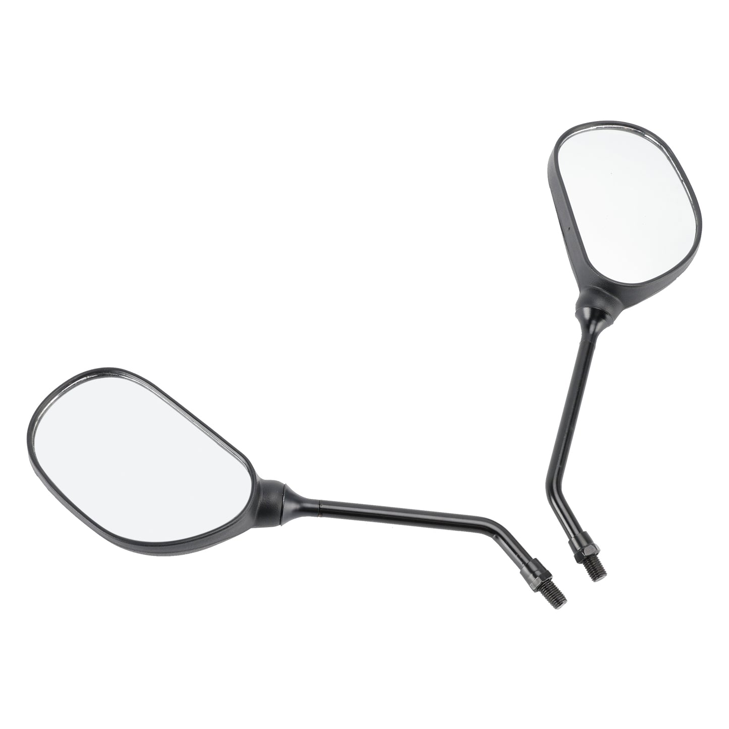 Rear View Mirror Pair Black For Yamaha YBR 125 YBR125 Handlebar Screw-in Fit