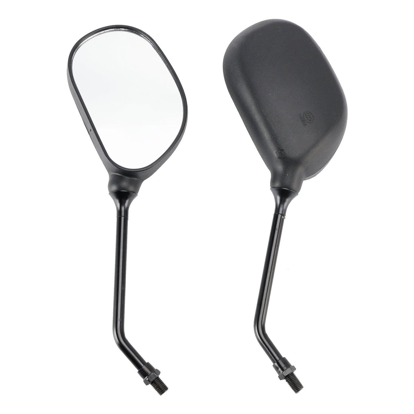 Rear View Mirror Pair Black For Yamaha YBR 125 YBR125 Handlebar Screw-in Fit