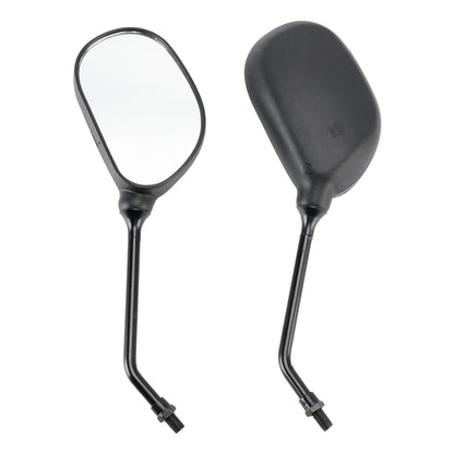 Rear View Mirror Pair Black For Yamaha YBR 125 YBR125 Handlebar Screw-in Fit