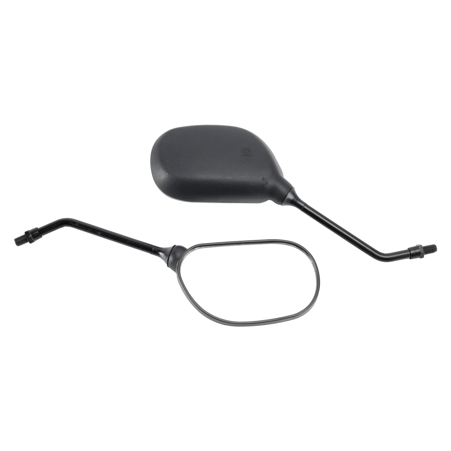 Rear View Mirror Pair Black For Yamaha YBR 125 YBR125 Handlebar Screw-in Fit