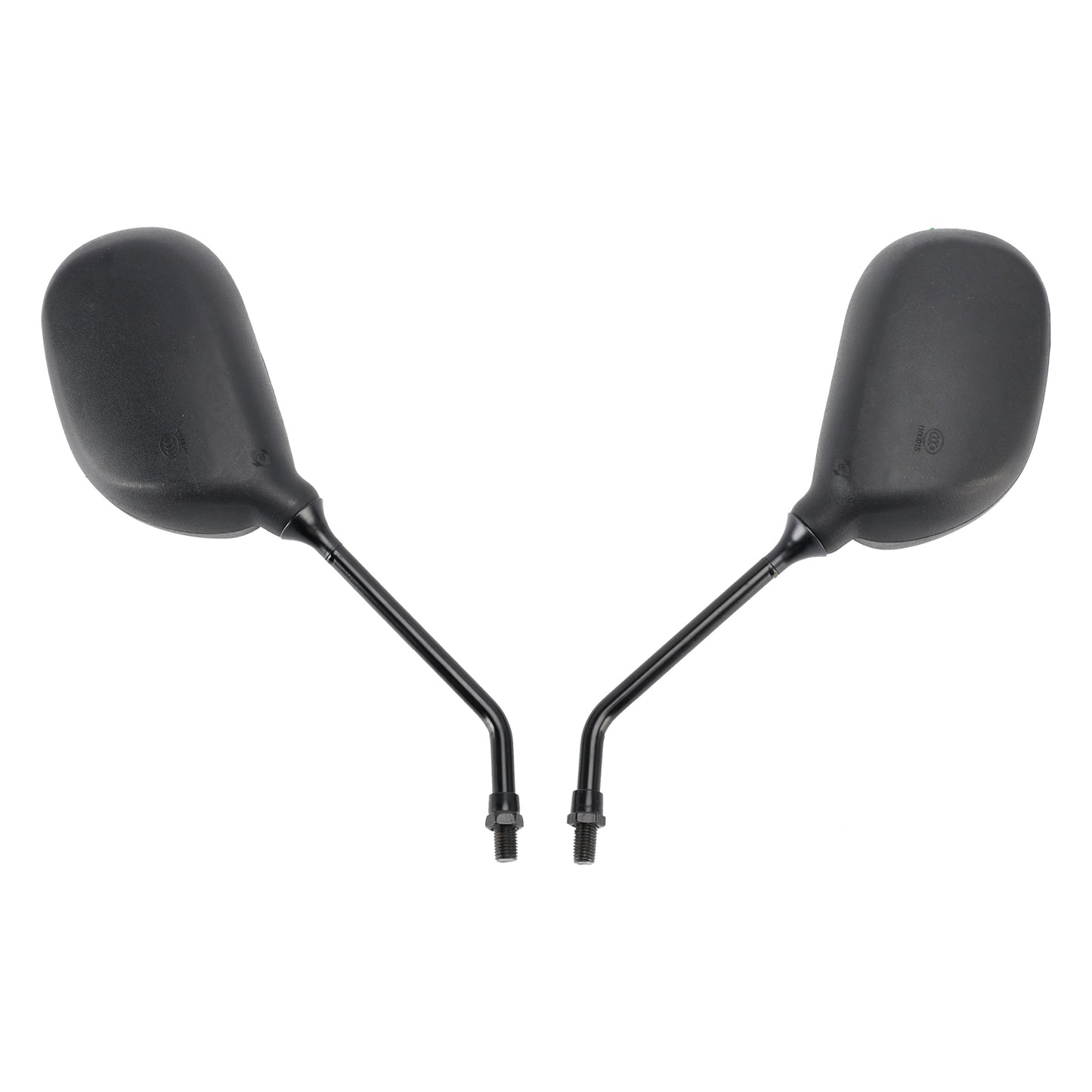 Rear View Mirror Pair Black For Yamaha YBR 125 YBR125 Handlebar Screw-in Fit