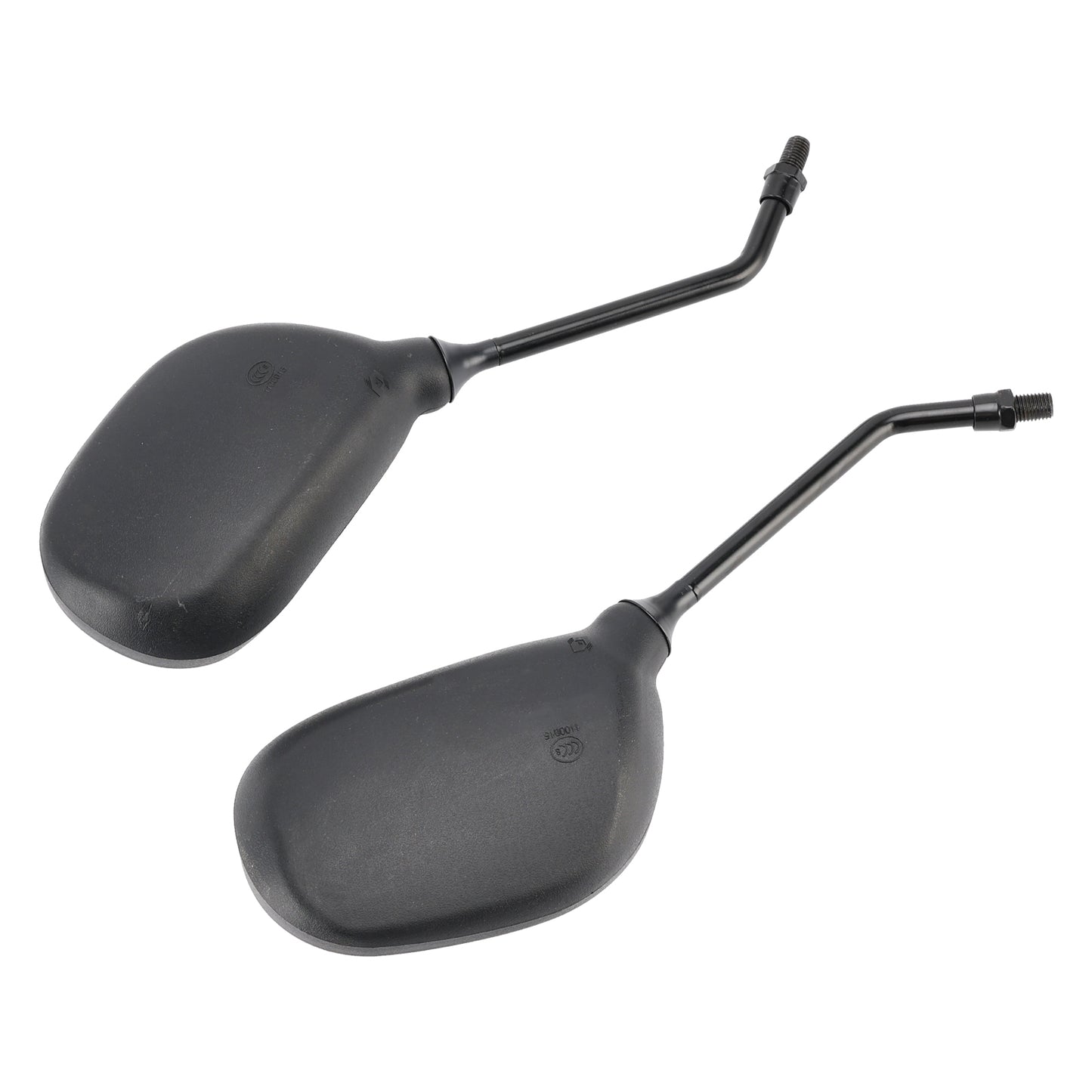 Rear View Mirror Pair Black For Yamaha YBR 125 YBR125 Handlebar Screw-in Fit