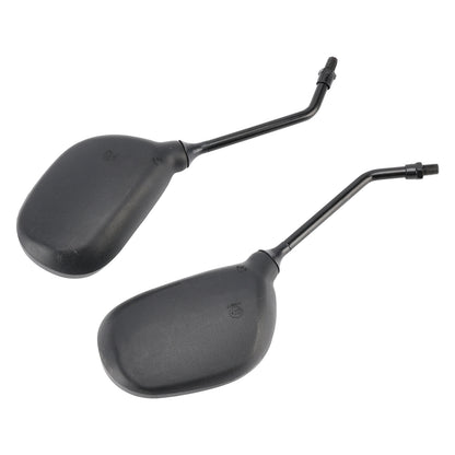 Rear View Mirror Pair Black For Yamaha YBR 125 YBR125 Handlebar Screw-in Fit