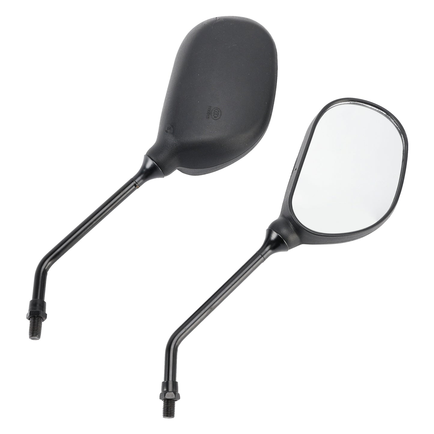 Rear View Mirror Pair Black For Yamaha YBR 125 YBR125 Handlebar Screw-in Fit