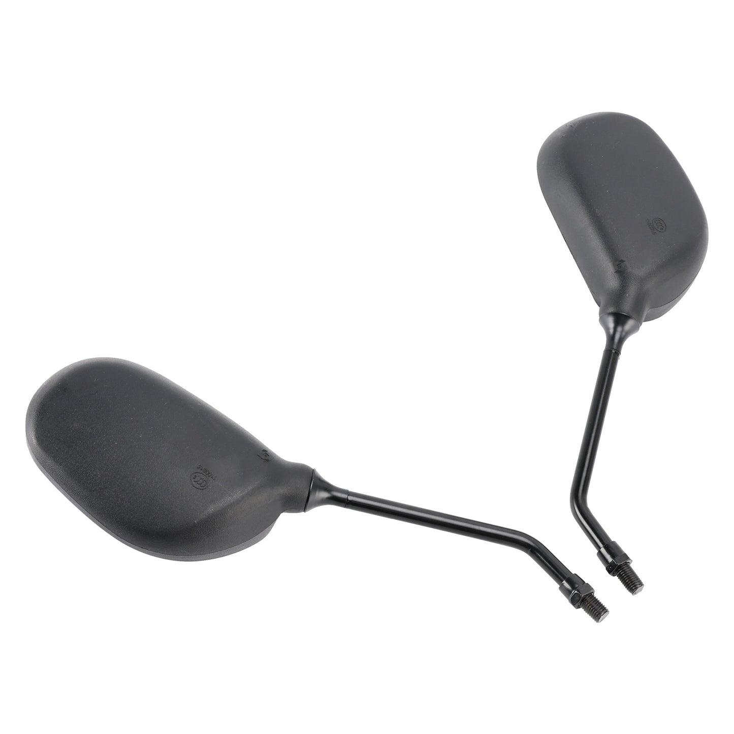 Rear View Mirror Pair Black For Yamaha YBR 125 YBR125 Handlebar Screw-in Fit