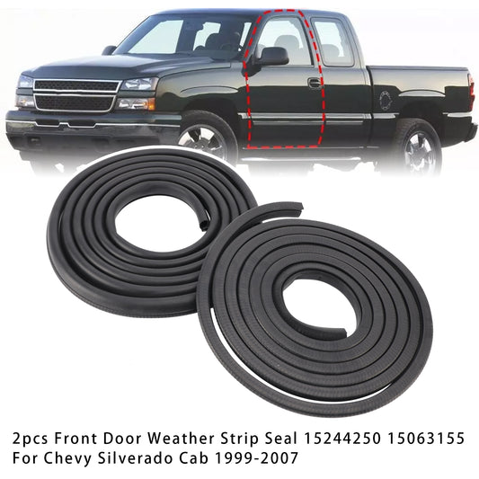 2pcs Front Door Weather Strip Seal 15244250 15063155 For Chevy Silverado Cab 1999-2007