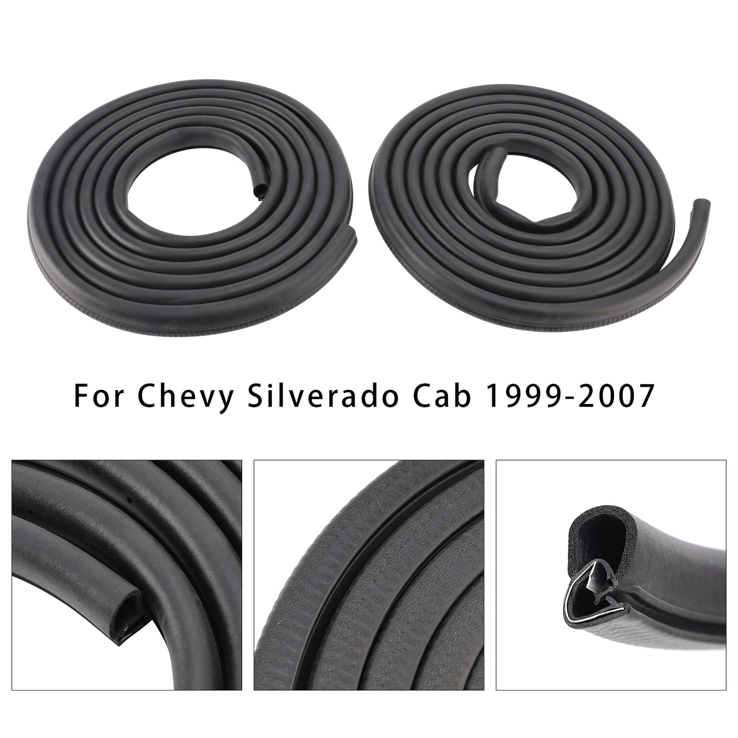 2pcs Front Door Weather Strip Seal 15244250 15063155 For Chevy Silverado Cab 1999-2007