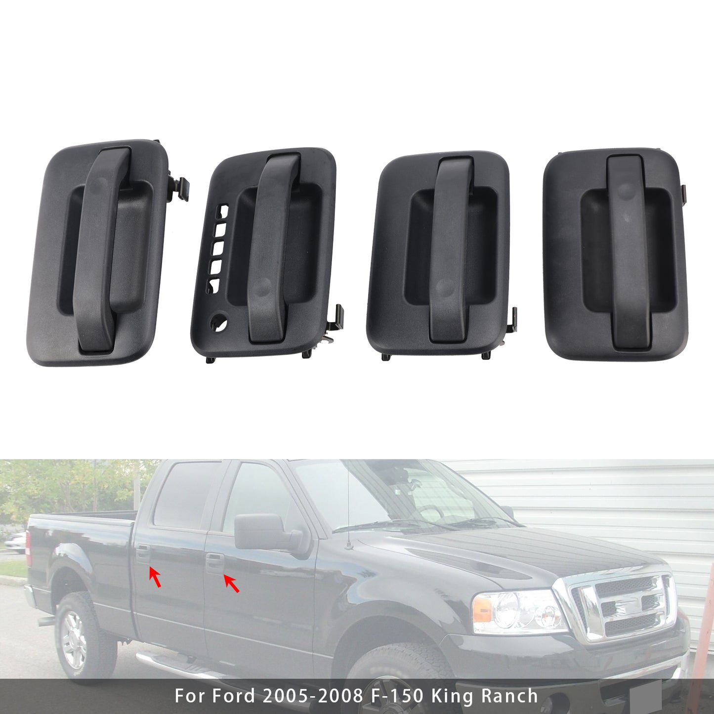 4pcs Exterior Door Handle For Ford F-150 2004-2014