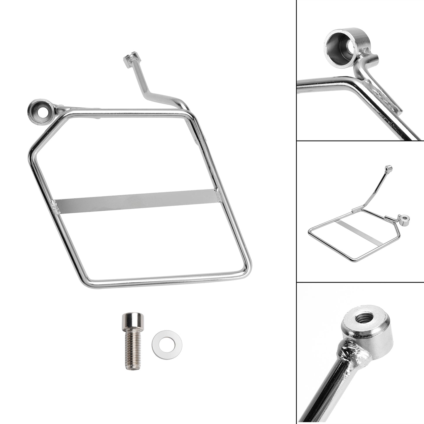 Luggage Rack Side Saddlebag Mount Bracket Left Chrome For Honda Monkey 125 18-24