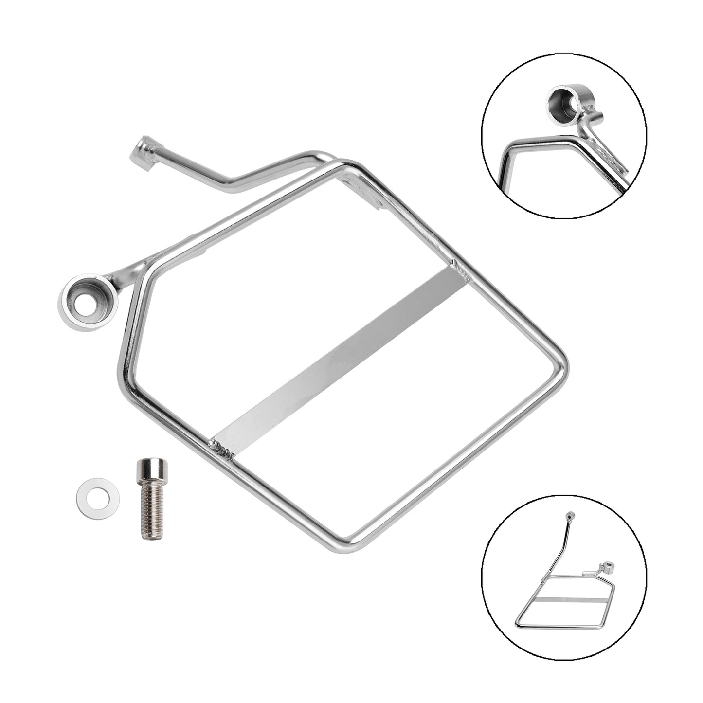 Luggage Rack Side Saddlebag Mount Bracket Left Chrome For Honda Monkey 125 18-24