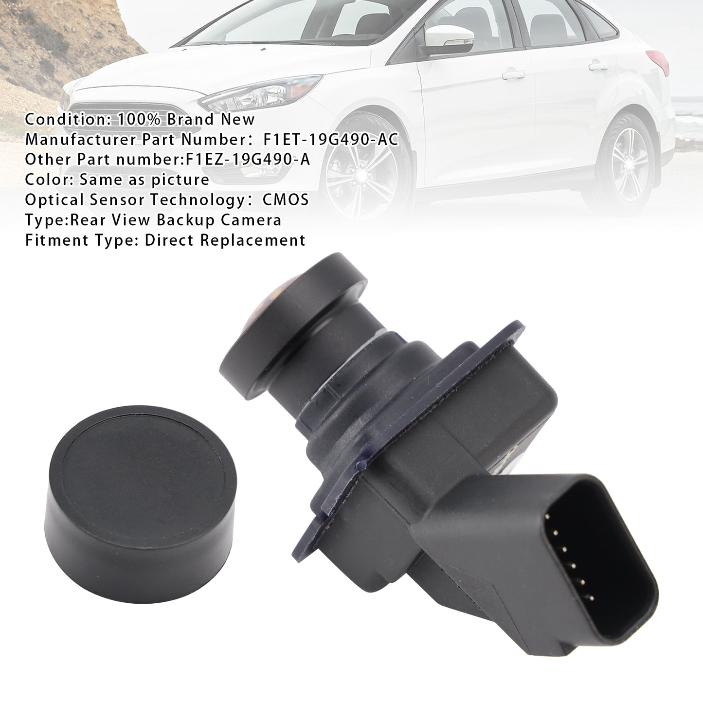 Rear Reverse Backup Camera Park Assist For Ford Focus 2015-2018 F1ET-19G490-AC