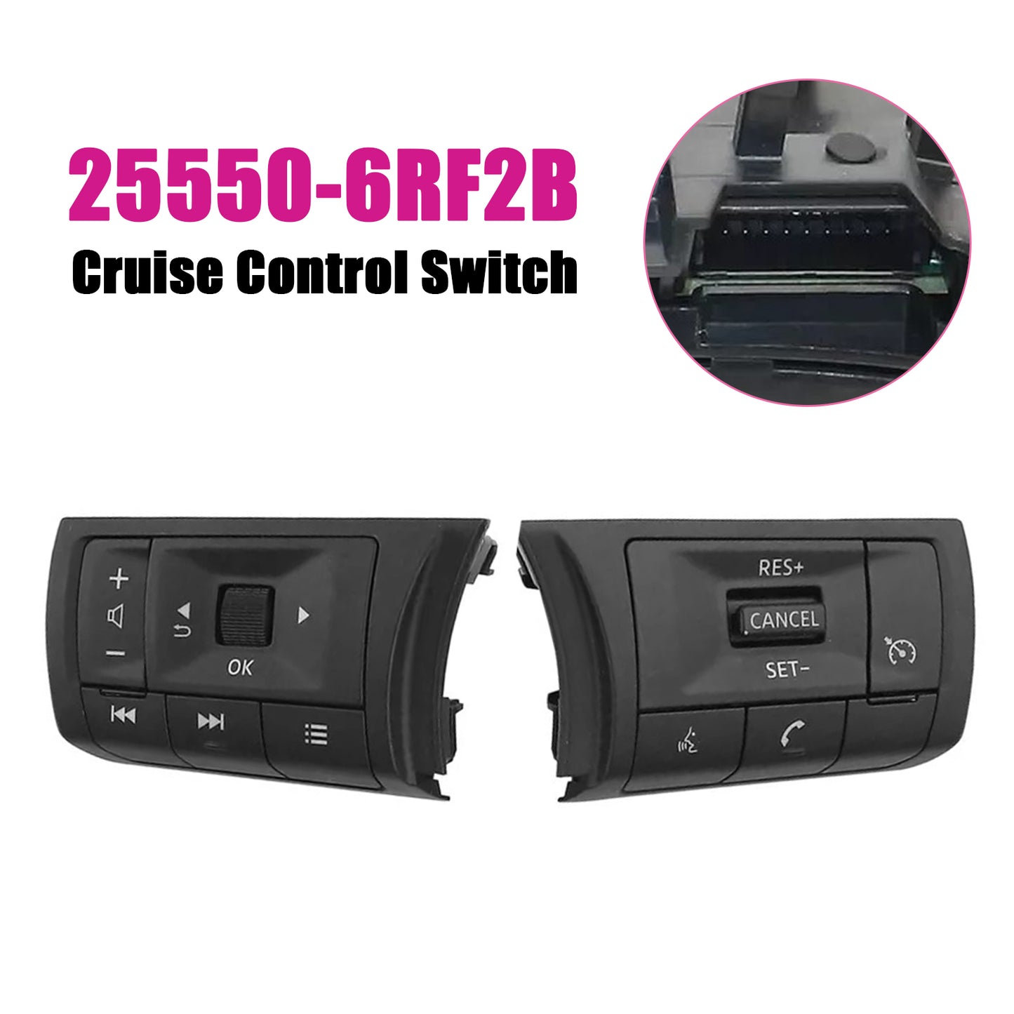 25550-6RF2B Cruise Control Switch for Nissan Rogue Pathfinder 2021-2024