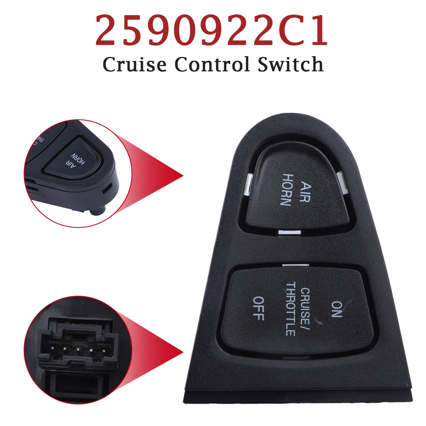 Cruise Control & Horn Switch Button 901-0008 2590922C1 for International 4100