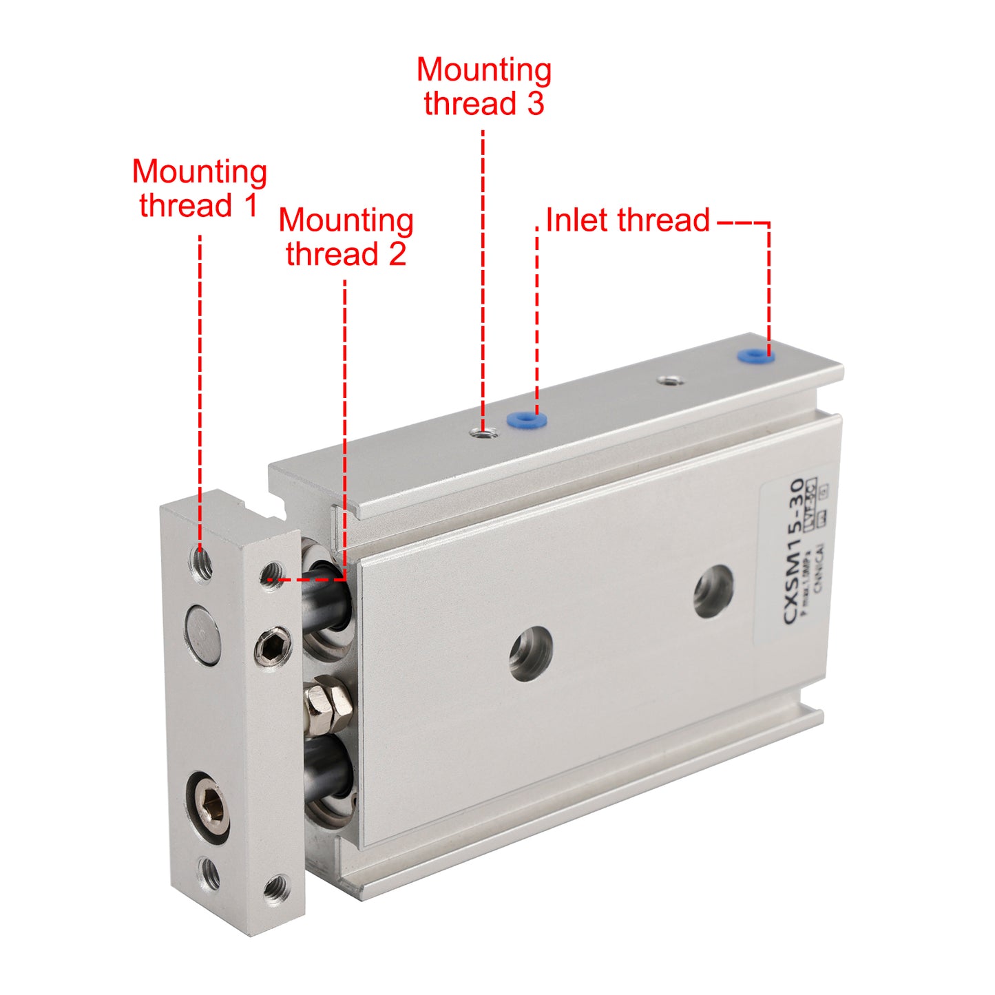 SMC CXSM15-30 CXSM1030 Air Cylinder Pneumatic Dual Rod Cylinder Double Acting