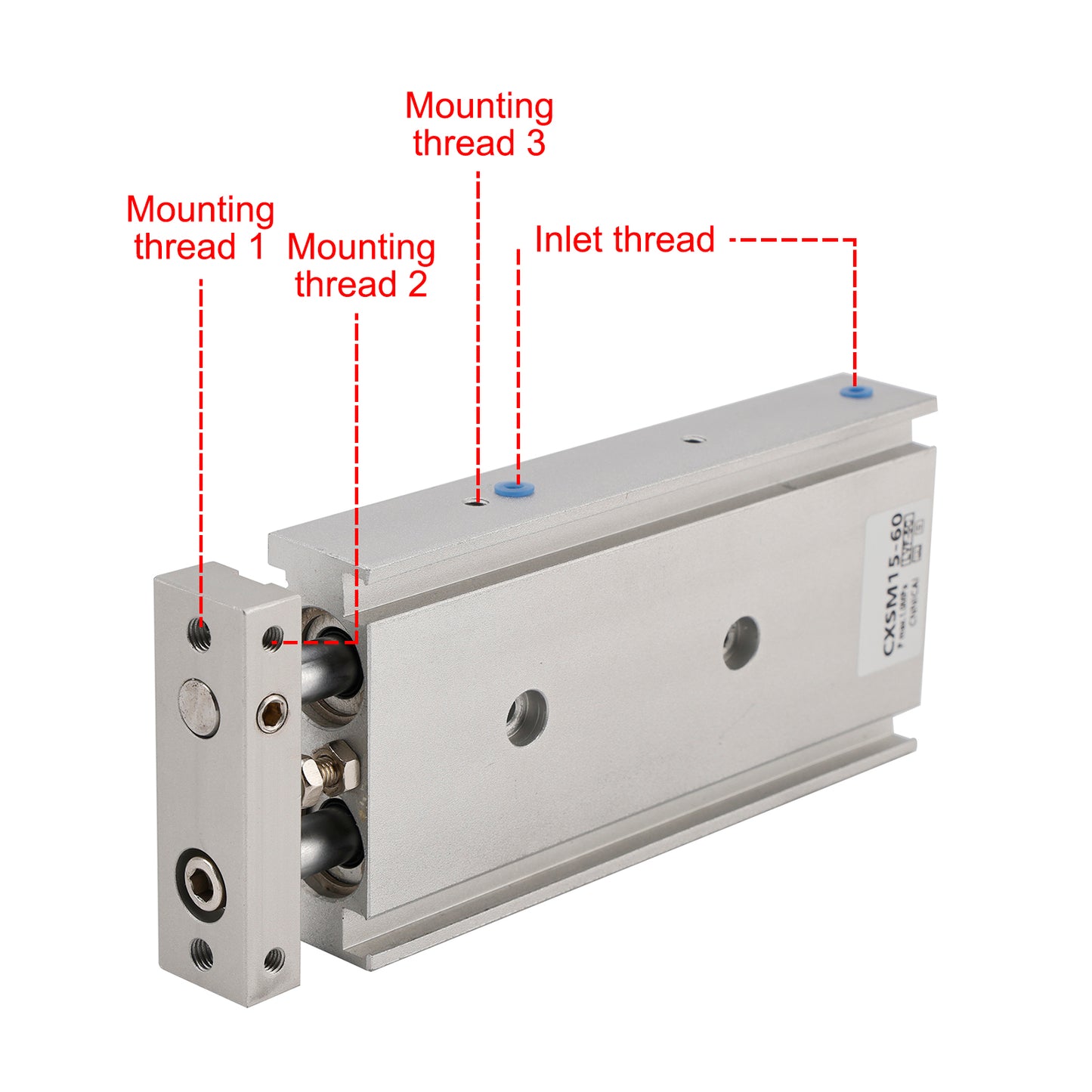 SMC CXSM15-60 CXSM1030 Air Cylinder Pneumatic Dual Rod Cylinder Double Acting
