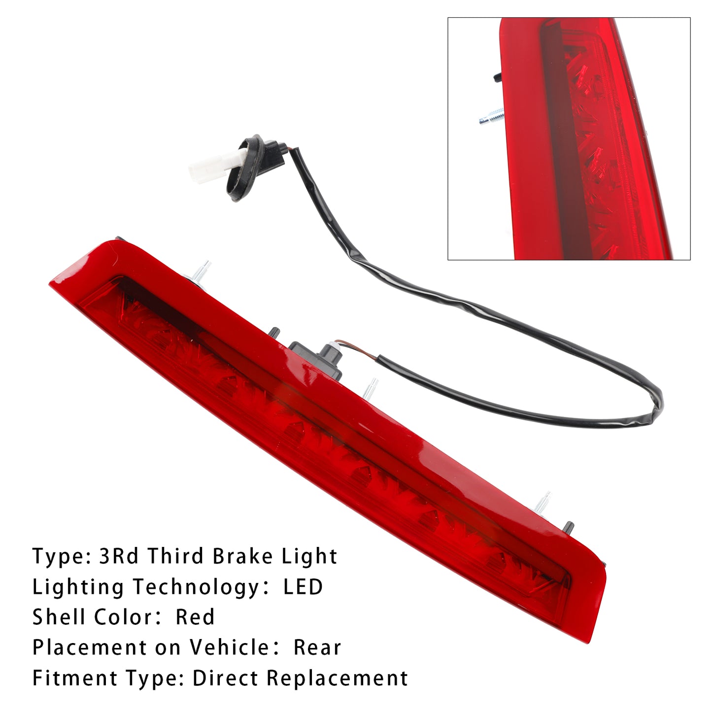 3RD Brake Light High Mount Stop Signal For Honda HR-V HRV VEZEL Acura 2014-2022 Red