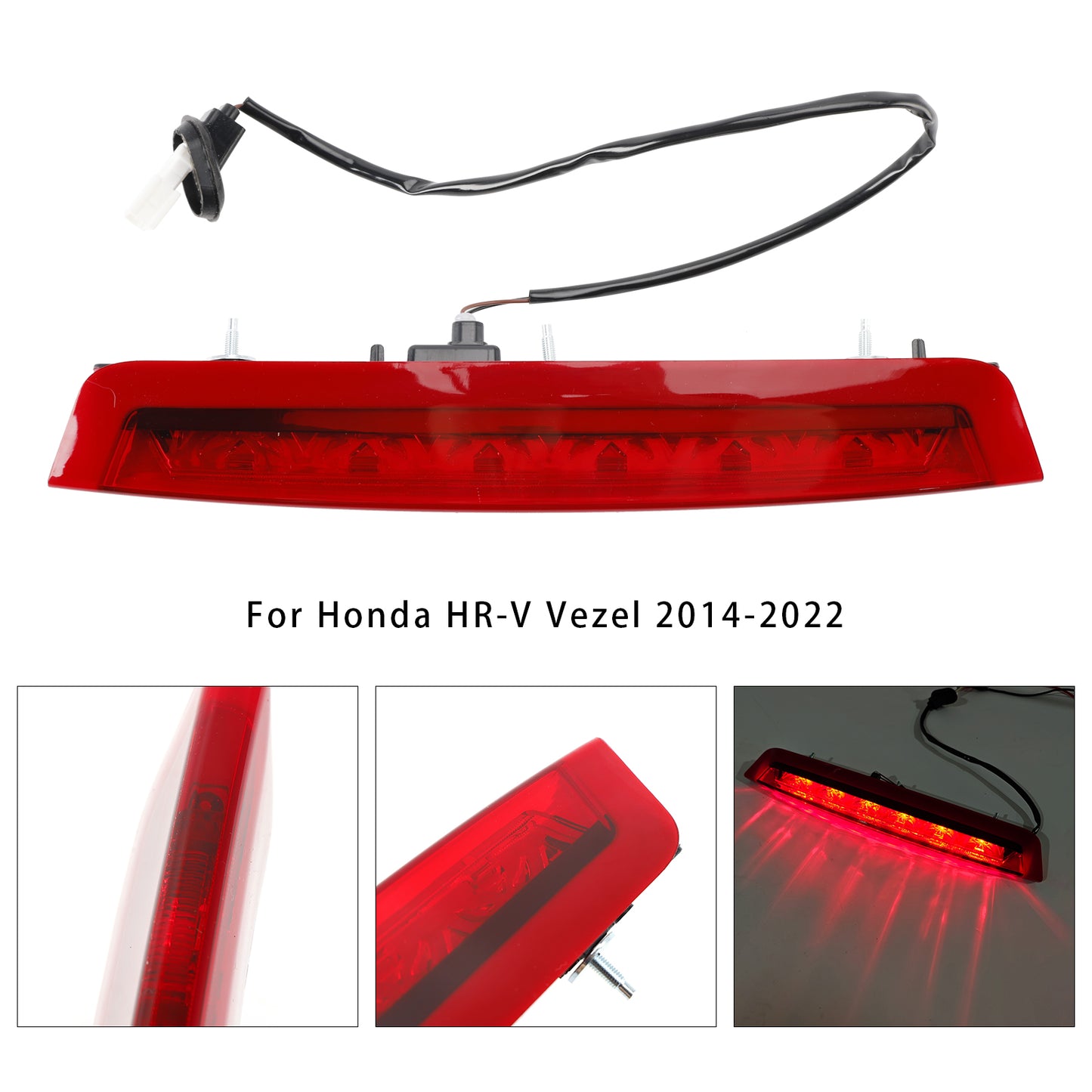 3RD Brake Light High Mount Stop Signal For Honda HR-V HRV VEZEL Acura 2014-2022 Red