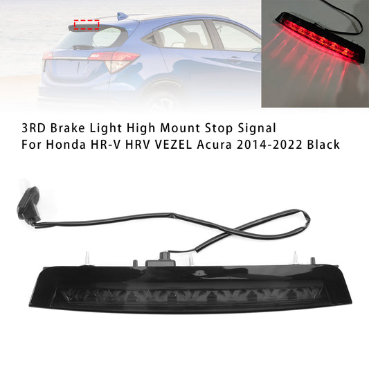 3RD Brake Light High Mount Stop Signal For Honda HR-V HRV VEZEL Acura 2014-2022 Black