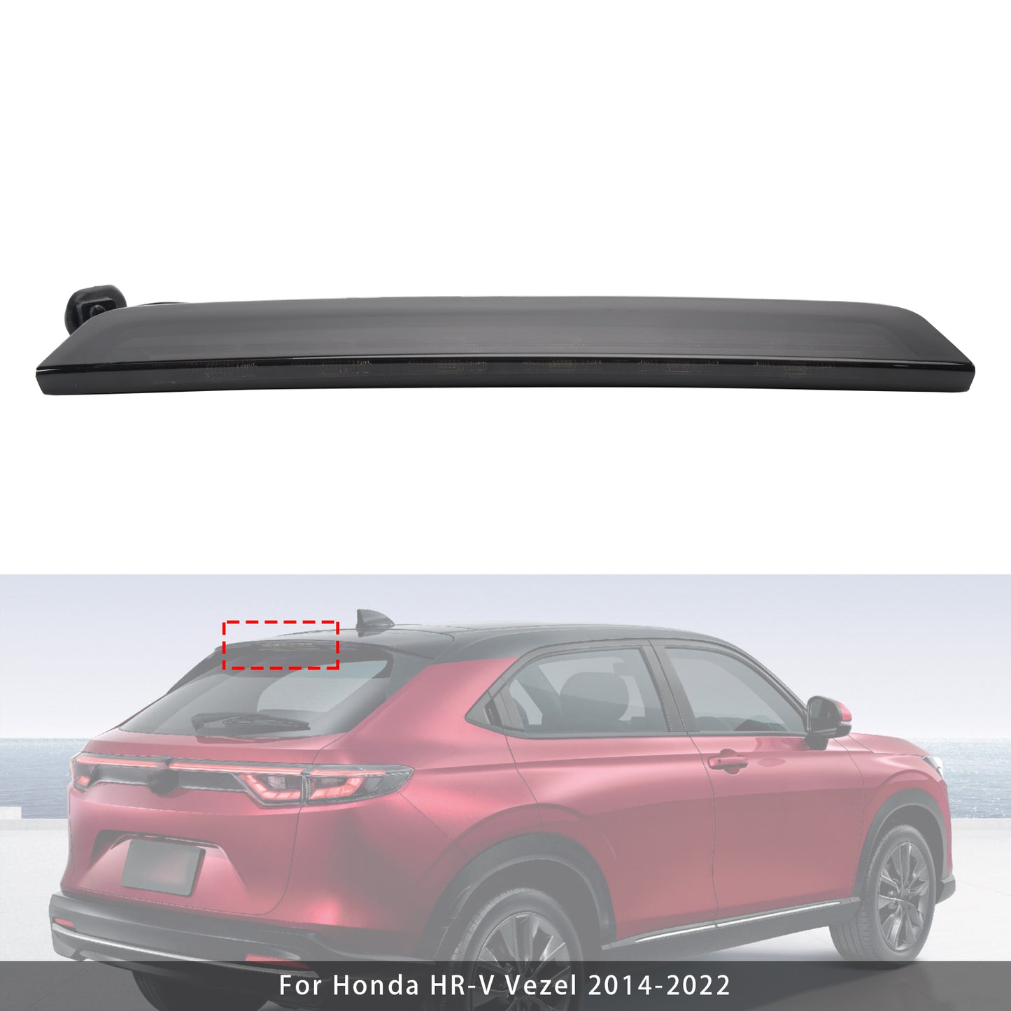 3RD Brake Light High Mount Stop Signal For Honda HR-V HRV VEZEL Acura 2014-2022 Black