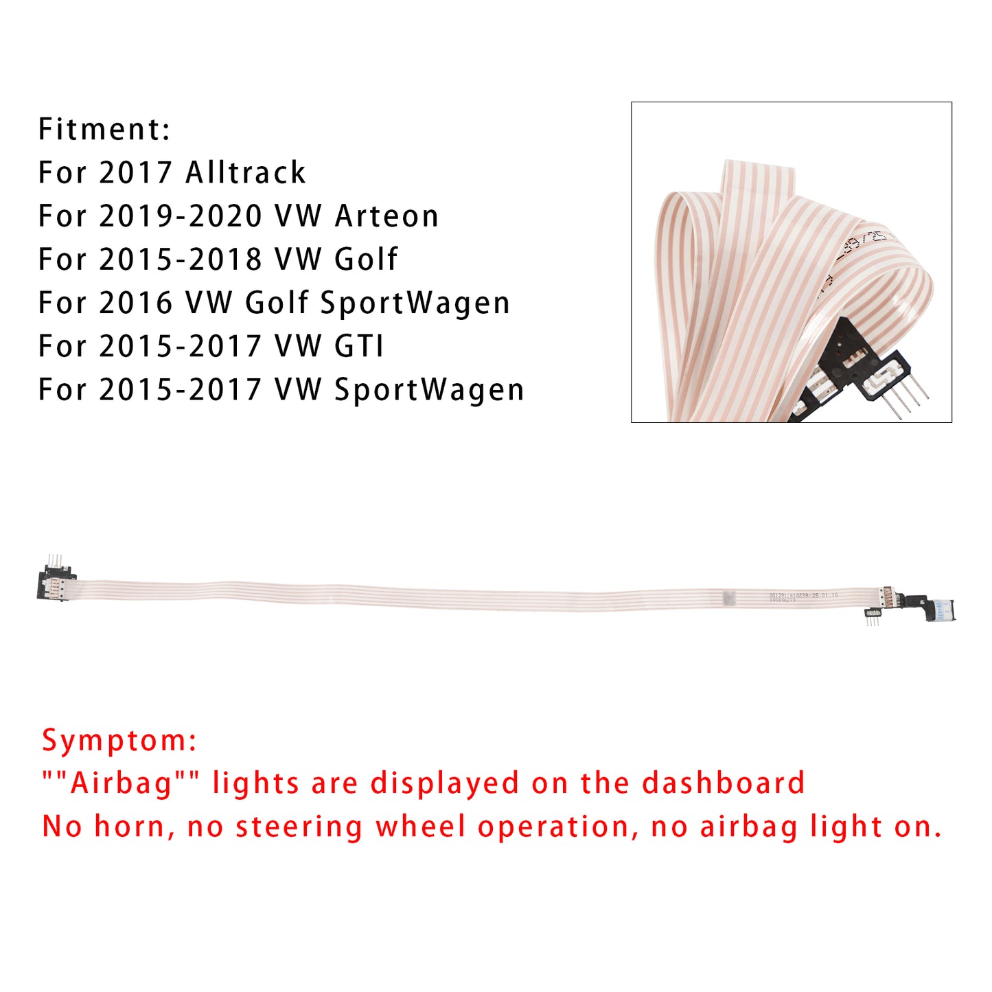 Airbag FFC Ribbon Cable 5Q0953569 For Volkswagen Arteon Golf GTI SportWagen