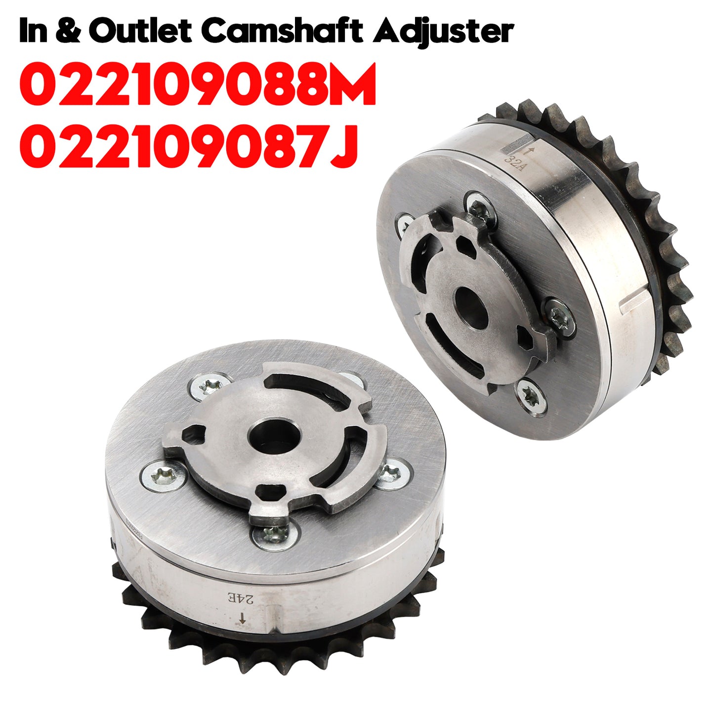 In & Outlet Camshaft Adjuster for VW Audi 2.8 3.2 V6 022109087J 022109088M