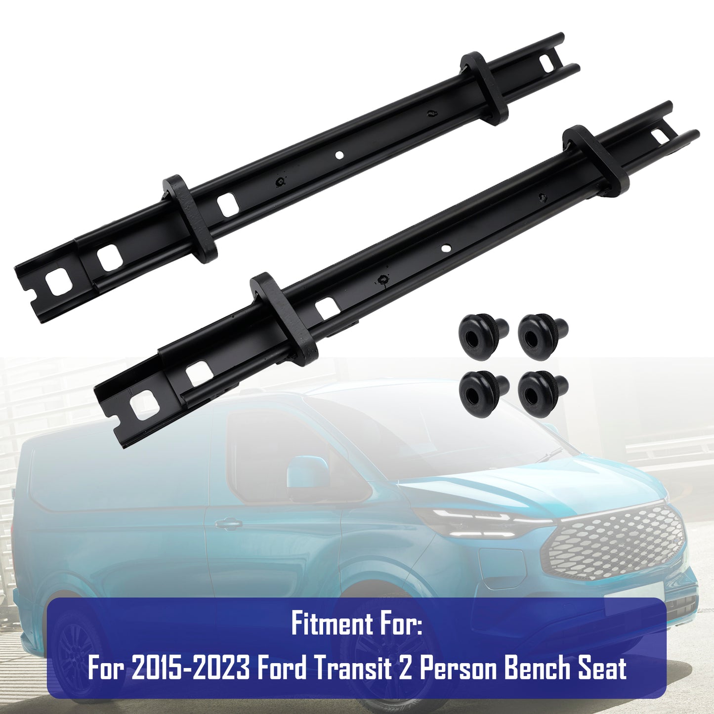 2Pcs Seat Bracket Floor Track Bracket For 2015-2023 Ford Transit 2 Person Bench Seat