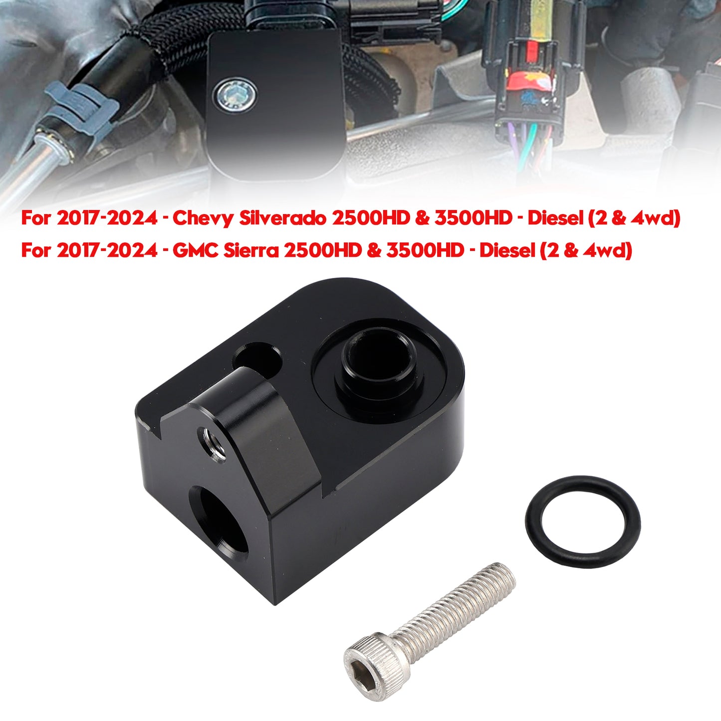 Temperature Air Intake Sensor Spacer Kit For 2017-2024 Chevy GM 6.6L Diesel