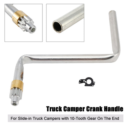 Truck Camper Crank Handle For Slide-in Truck Campers with 10-Tooth Gear On The End