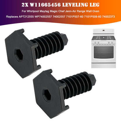 2X W11665456 Leveling Leg For Maytag Chef Jenn-Air Range Wall Oven