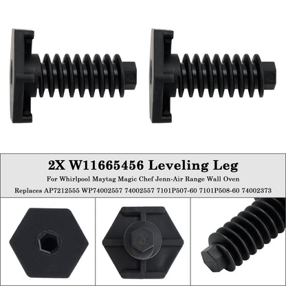 2X W11665456 Leveling Leg For Maytag Chef Jenn-Air Range Wall Oven