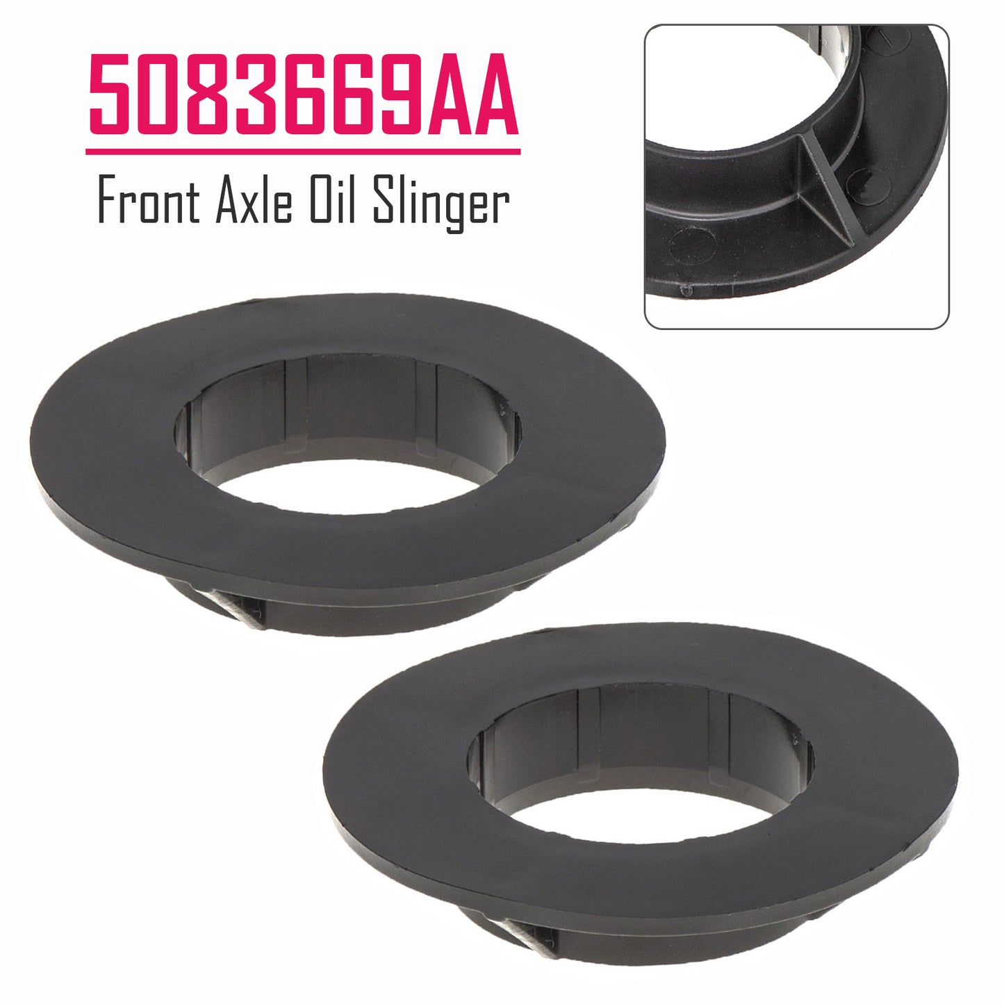 2x Front Axle Oil Slinger 5083669AA for Jeep Wrangler JK 2007-2018