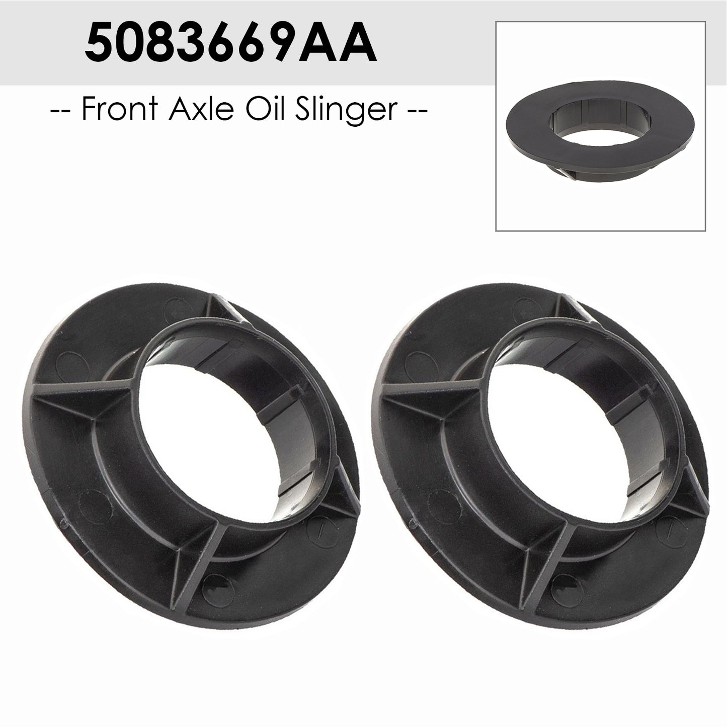2x Front Axle Oil Slinger 5083669AA for Jeep Wrangler JK 2007-2018