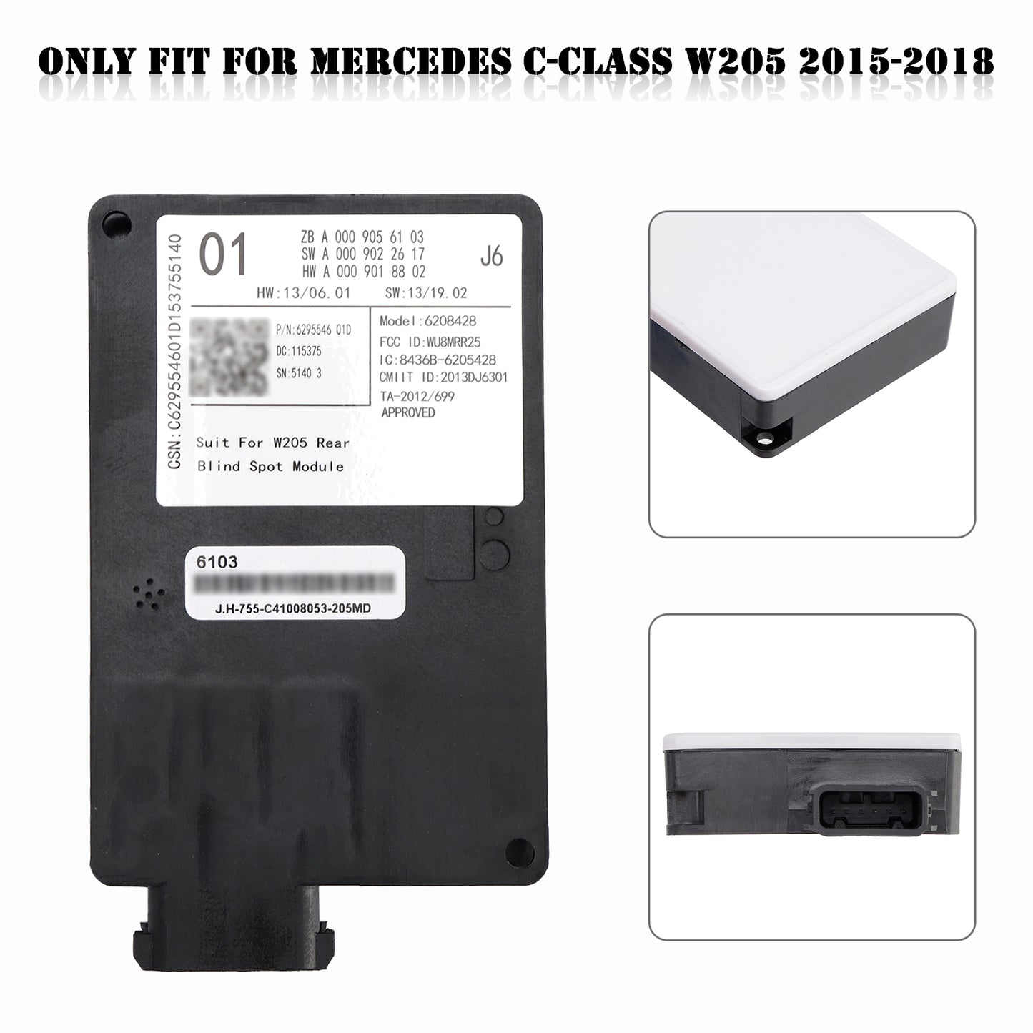 ECU Lane Change Blind Spot Radar A0009056103 For Mercedes C-Class W205 2015-2018