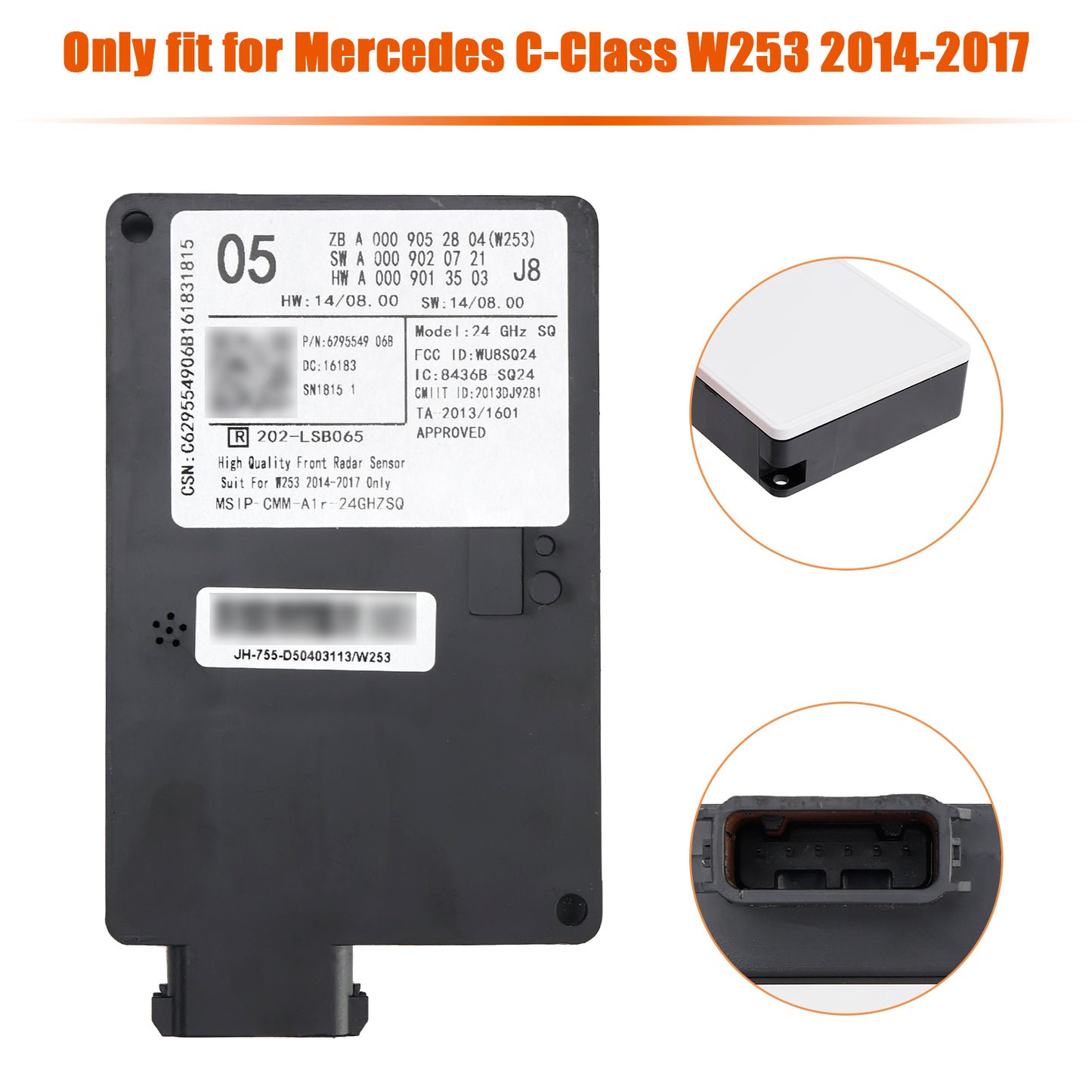 Front Radar Sensor Distronic Control Unit A0009052804 For Mercedes C-Class W253 2014-2017