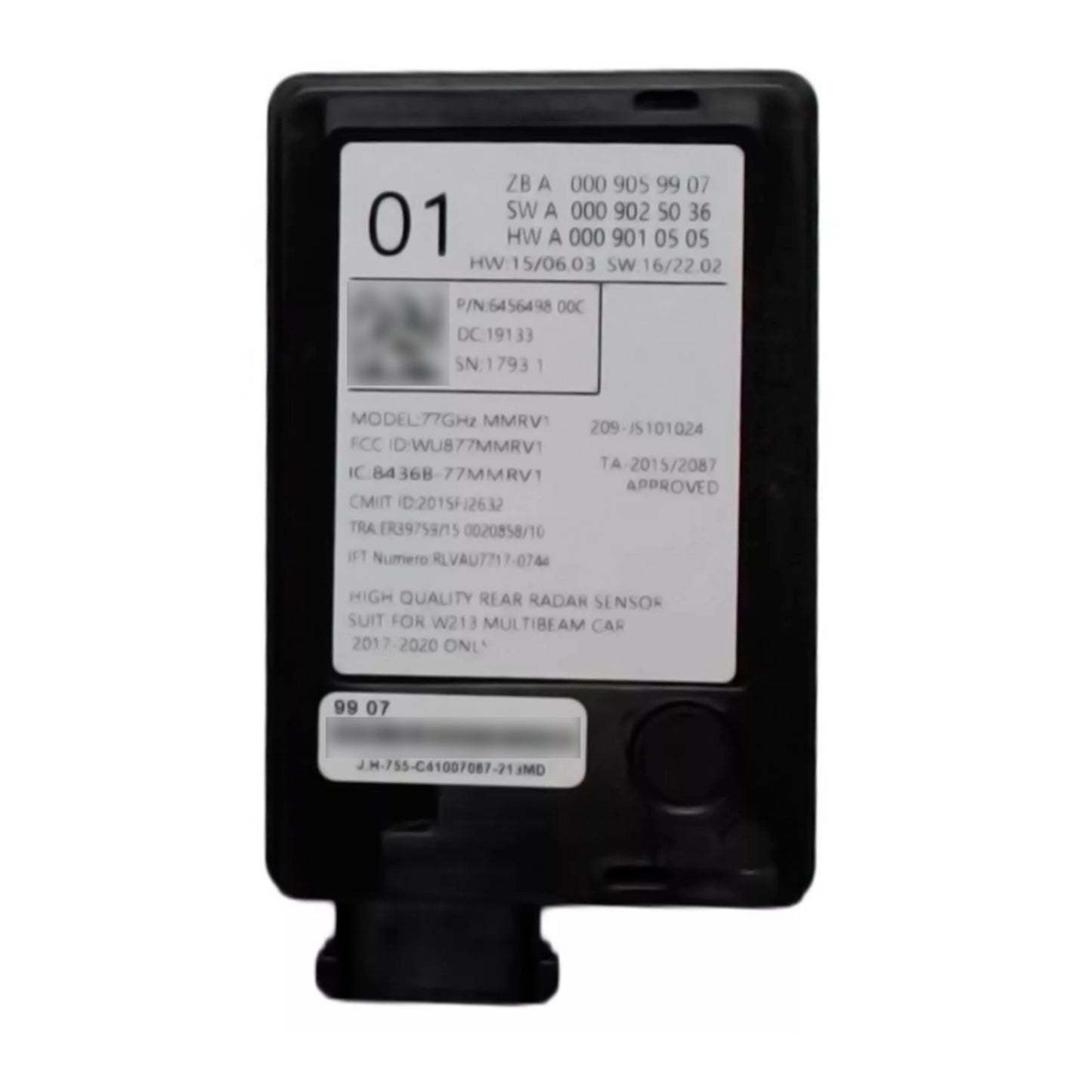 ECU Lane Change Blind Spot Radar A0009059907 For Mercedes E-Class W213 S213 2017-2019