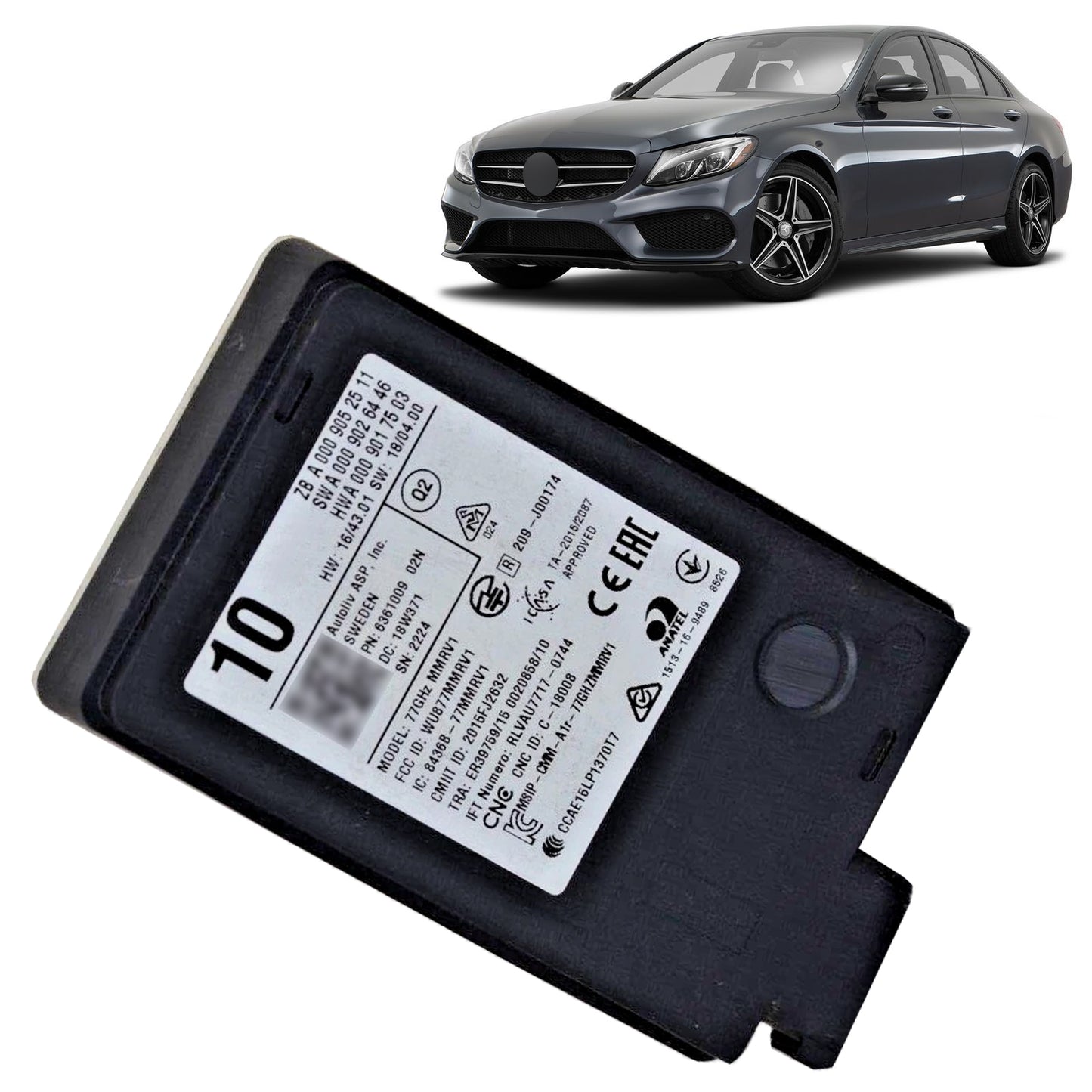 New Radar Sensor Distronic Control Unit A0009052511 For Mercedes C 205