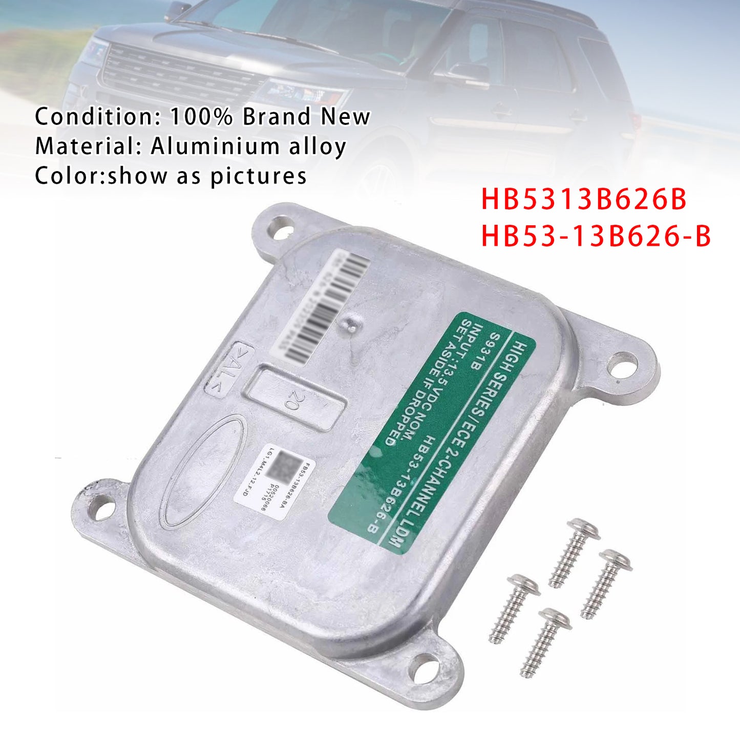 LED Headlight Module Control Unit HB53-13B626-B For Ford Explorer 2016-2019