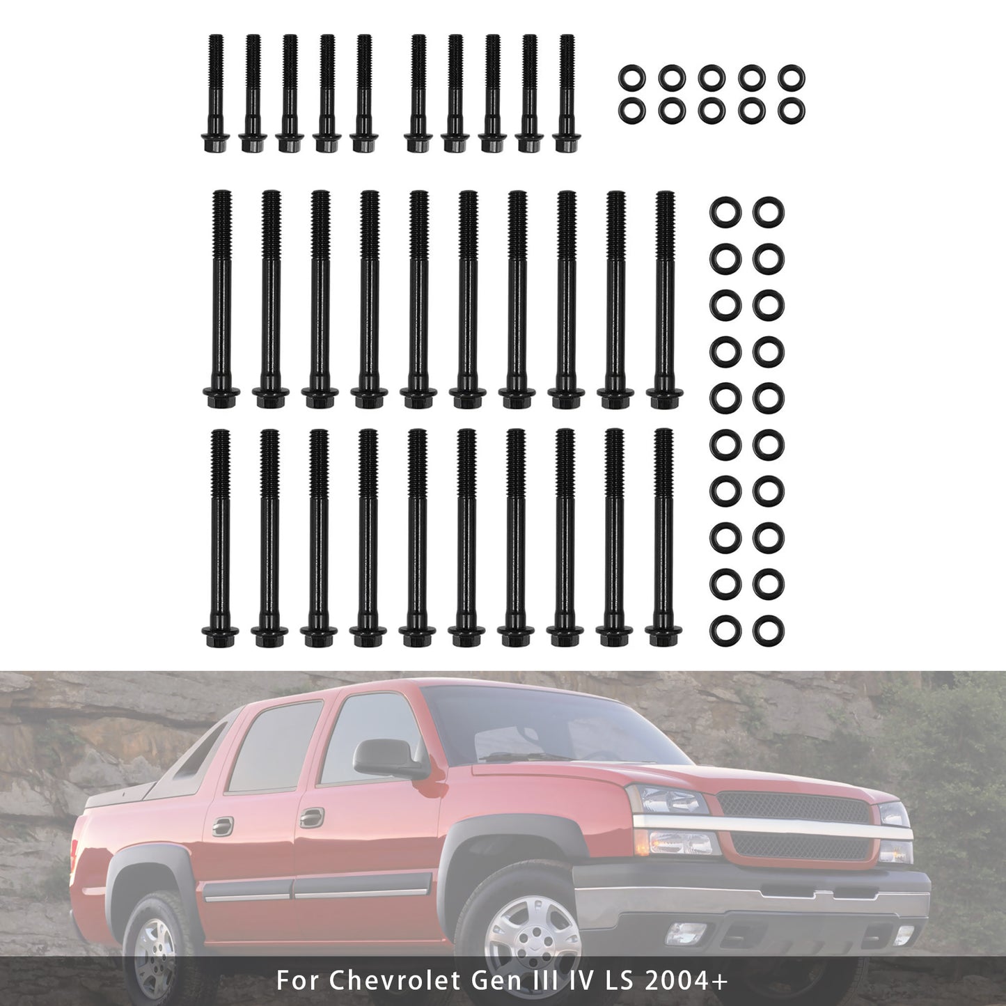 Cylinder Head Bolts Kit 134-3610 For Chevrolet Gen III IV LS Engines 2004+