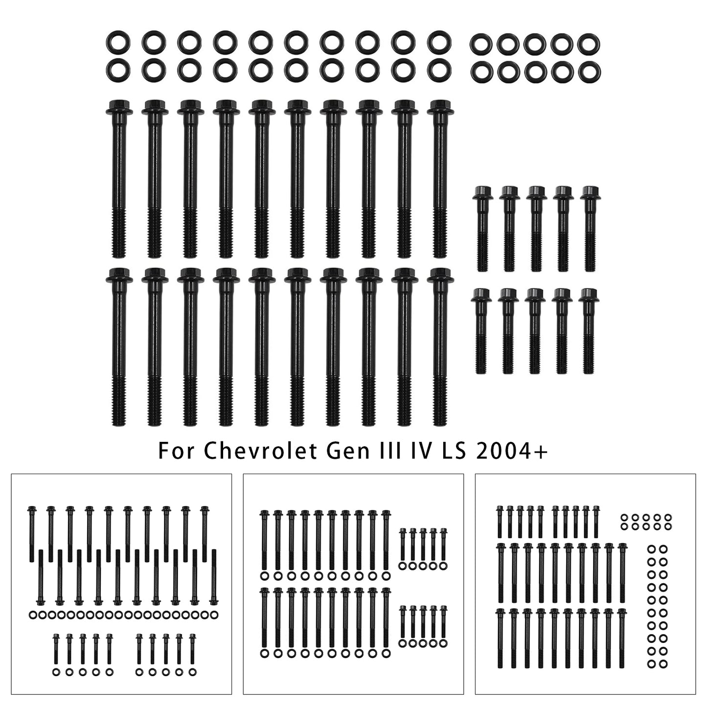 Cylinder Head Bolts Kit 134-3610 For Chevrolet Gen III IV LS Engines 2004+